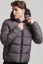 Superdry Hooded Sports Puffr Jacket Heren Jas - Dark Slate Grey - Maat Xl