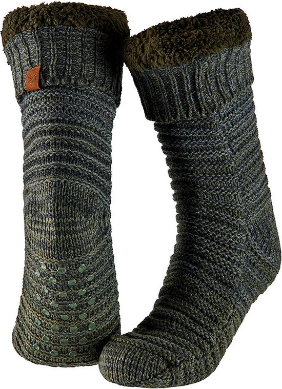 Apollo Heren Huissokken met Fleece en Antislip