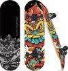 foto van Suotu Skateboard - 80x20cm - ABEC-9 - 95A - schokabsorptie - Jongens - Meisjes - Volwassenen Skateboards