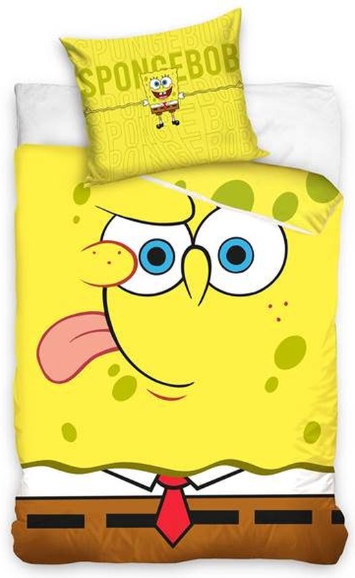 SpongeBob Dekbedovertrek, Squarepants - 140 x 200 cm / 60 x 70 cm - Katoen