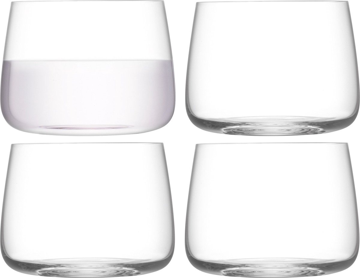 L.S.A. - Metropolitan Glas 360 ml Set van 4 Stuks - Glas - Transparant