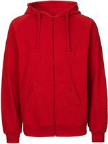 Bol.com Fairtrade Men's Zip Hoodie met capuchon Red - XXL aanbieding