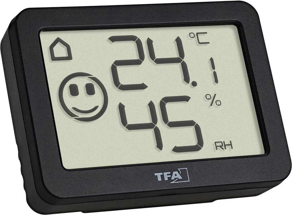 TFA Dostmann Thermo- en hygrometer Zwart