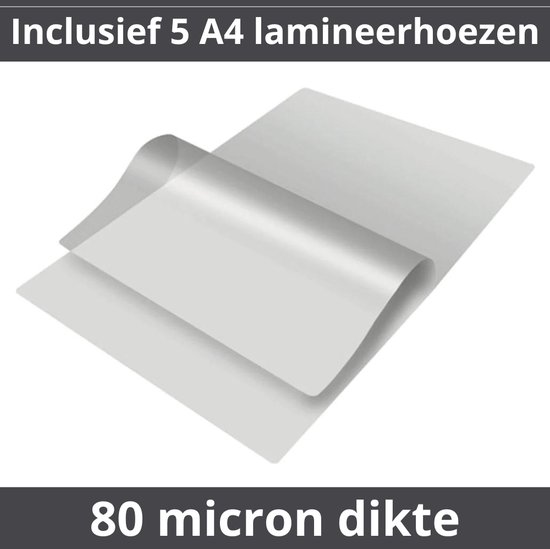 Pavo A4 Lamineermachine - tot 200 micron - Geschikt voor papierformaat: A4 (29,7 x 21 cm) - Pavo
