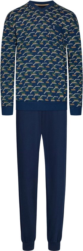Robson - Heren Pyjama set Jeremy - Blauw - Katoen - Maat 58