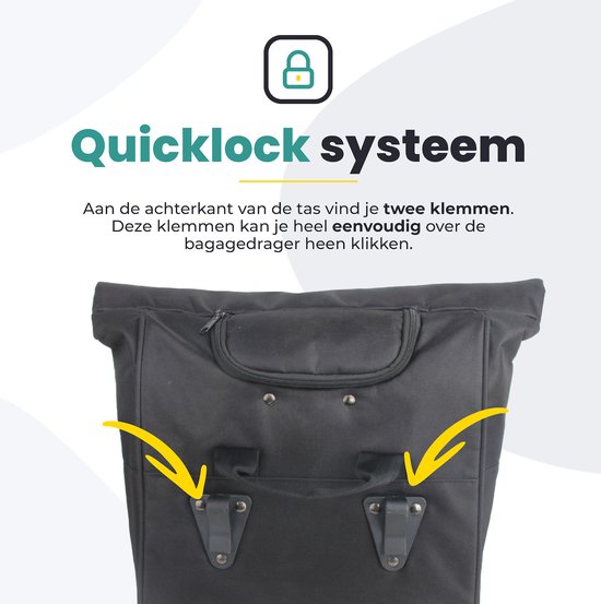 Voltano Fietstrolley Tas - Zwart - Fietstas en Trolley in 1 - 18-28 Liter - Koffer Fietstas - 100% Waterdicht van Voltano — afbeelding 4