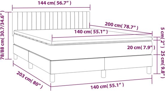vidaXL-Boxspring-avec-matelas-tissu-noir-140x200-cm