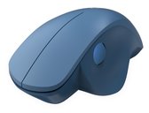 Qware Office - Souris ergonomique - Souris - Sans fil - 2,4 GHz - Dongle - Repose-pouce - Défilement du pouce - Luton - 1600 DPI - Blauw