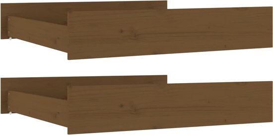 vidaXL - Bedlades - 2 - st - massief - grenenhout - honingbruin