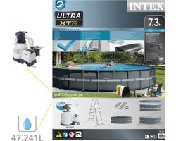 Intex Ultra XTR Frame Zwembad - Opzetzwembad - 732x132 cm - Inclusief Onderhoudspakket en Filterbollen