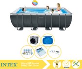Intex Ultra XTR Frame Zwembad - Opzetzwembad - 549x274x132 cm - Inclusief Onderhoudspakket, Glasparels, Stofzuiger, Voetenbad en Warmtepomp CP
