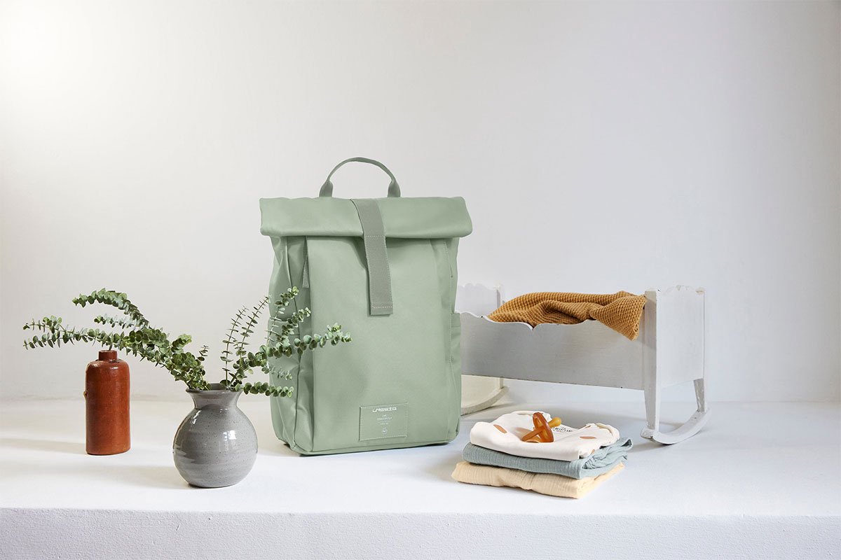 Lässig Luiertas Rugzak GRE Rolltop Up Backpack Silver Green Groene thumbnail 5