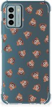 Doorzichtige Silicone Hoesje geschikt voor Nokia G22 Poep Emojis