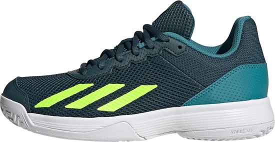 adidas Performance Courtflash Tennis Schoenen - Kinderen - Turquoise- 35