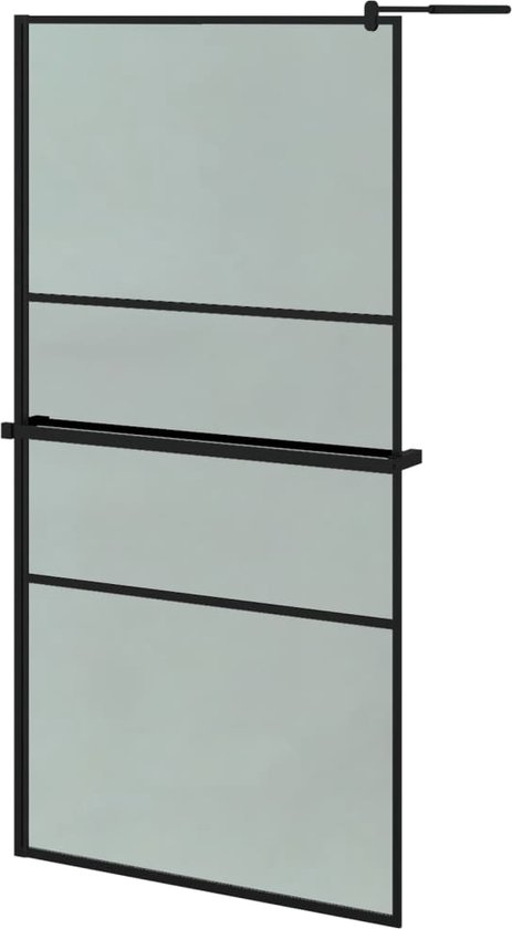 VidaXL Inloopdouchewand transparant 100x195 cm ESG-glas