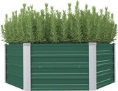 vidaXL-Plantenbak-verhoogd-129x129x46-cm-gegalvaniseerd-staal-groen