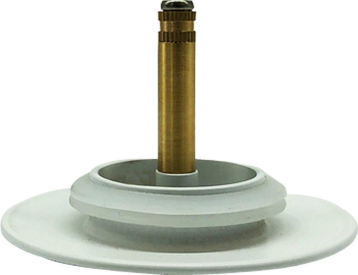 Waterval RVS Badkuip Afvoerplug badkamer - Badstop met dubbele afdichting - verstelbare Badplug universele Afvoerplug voor uw badkuip - 72 mm Wit — afbeelding 5