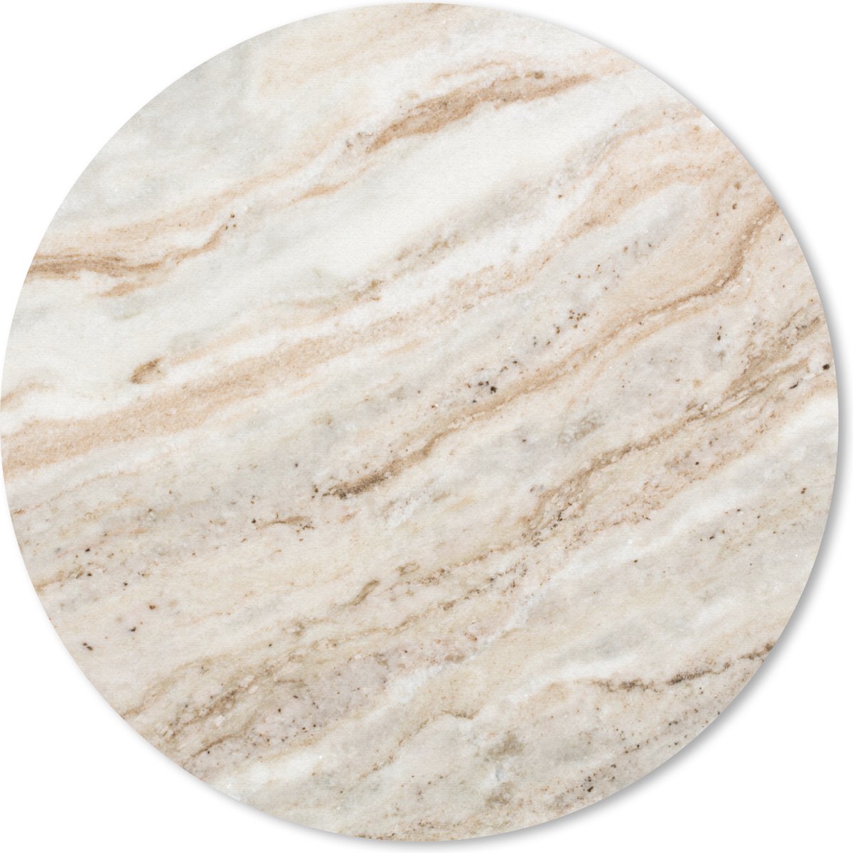Muismat rond 30x30 cm - Mousepad Marmer - Stenen - Kwarts - Textuur - Ronde muismatten