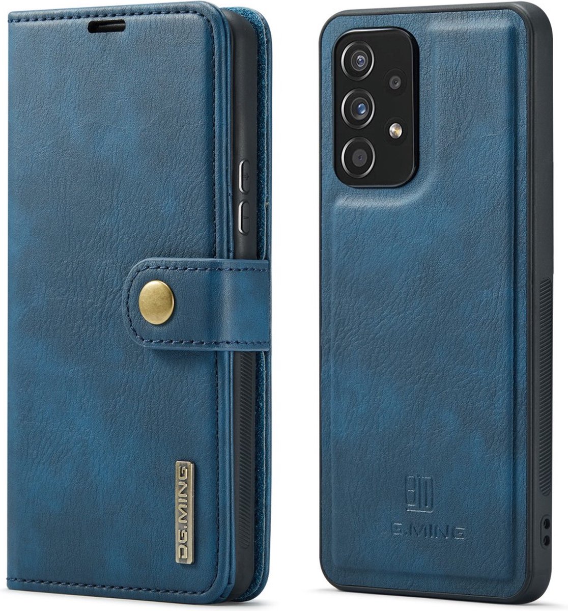 DG.MING Hoesje - Geschikt voor Samsung Galaxy A53 Hoesje - DG.MING 2-in-1 Book Case & Back Cover - Blauw