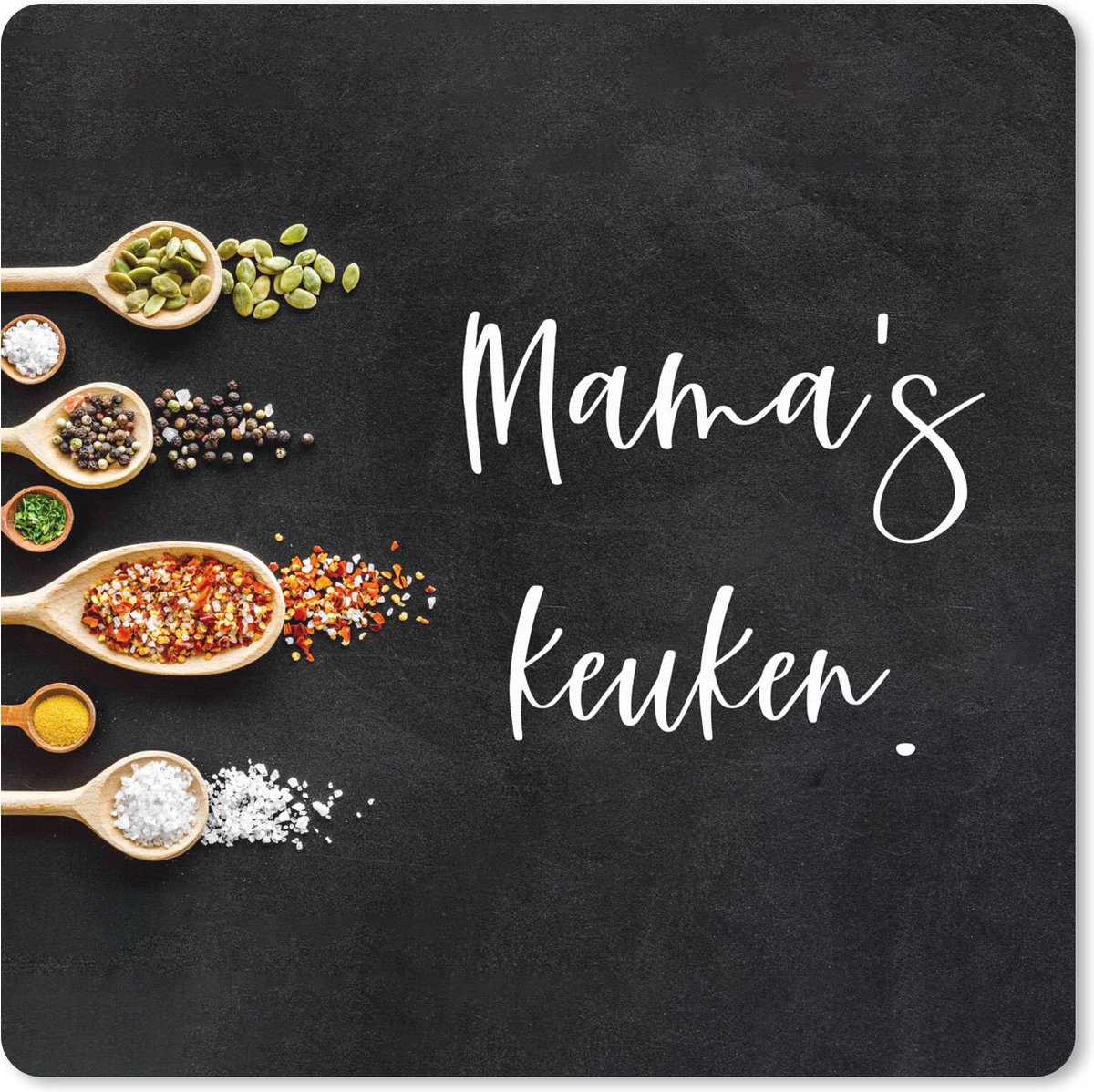 Muismat XXL 80x80 cm - Bureau onderlegger - Bureau mat Moeder - Keuken - Spreuken - Mama's keuken - Quotes - Bureaumat - Gaming mousepad xl - Bureaulegger groot - Computer deskmat
