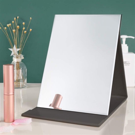 Spiegel grote draagbare Super HD spiegel make-up spiegel multi standhoek  handsfree / handheld / tafelblad opvouwbare spiegel 16,9 x 10,9 cm