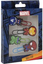 Clip Marvel 4 Stuks Rubber Plastic