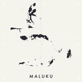IXXI Maluku Province Map blanc - Décoration murale - 40 x 40 cm