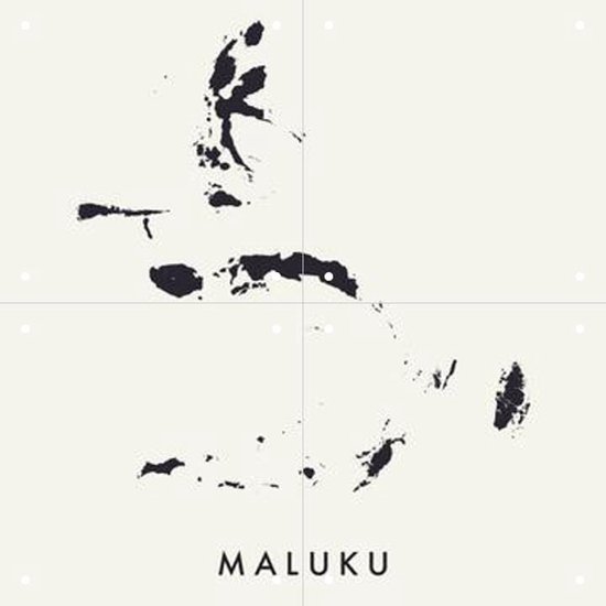 IXXI Maluku Province Map white - Wanddecoratie - 40 x 40 cm
