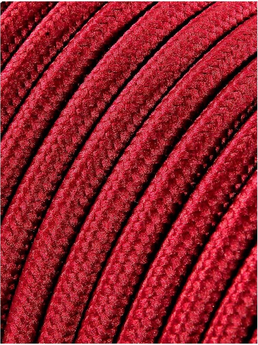Kabel EDM C08 2 x 0,75 mm Bordeaux Textiel 5 m