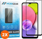 Mobigear Screenprotector geschikt voor Samsung Galaxy A03s Glazen | Mobigear Premium Screenprotector - Case Friendly - Zwart (2-Pack)