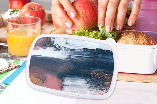 Bread Bin Wit - Lunch Box - Bread Box - Abstrait - Peinture - Design - 18x12x6 cm - Adultes