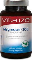 Magnesium - 300 Bisglycinaat 120 tabletten - Gunstig voor een goede geestelijke balans - Helpt bij vermoeidheid - Vitalize