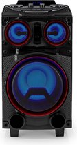 Nedis Bluetooth Party Speaker - Maximale batterijduur: 6.5 uur - 120 W - Handgreep - Feestverlichting - Equalizer - Zwart