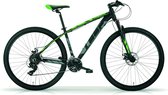 Vélo de route Brutal - Avec 21 vitesses - Vélo homme - Vélo de ville 29 pouces - Taille de cadre 43 cm - Freins V- Grijs/ vert