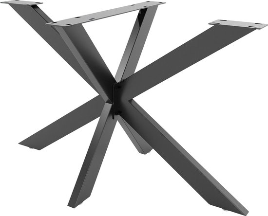 Luxe tafelpoot - Metaal - Meubelpoot - Tafelonderstel - Spinpoot - Tafelpoot zwart - 120x68x71cm