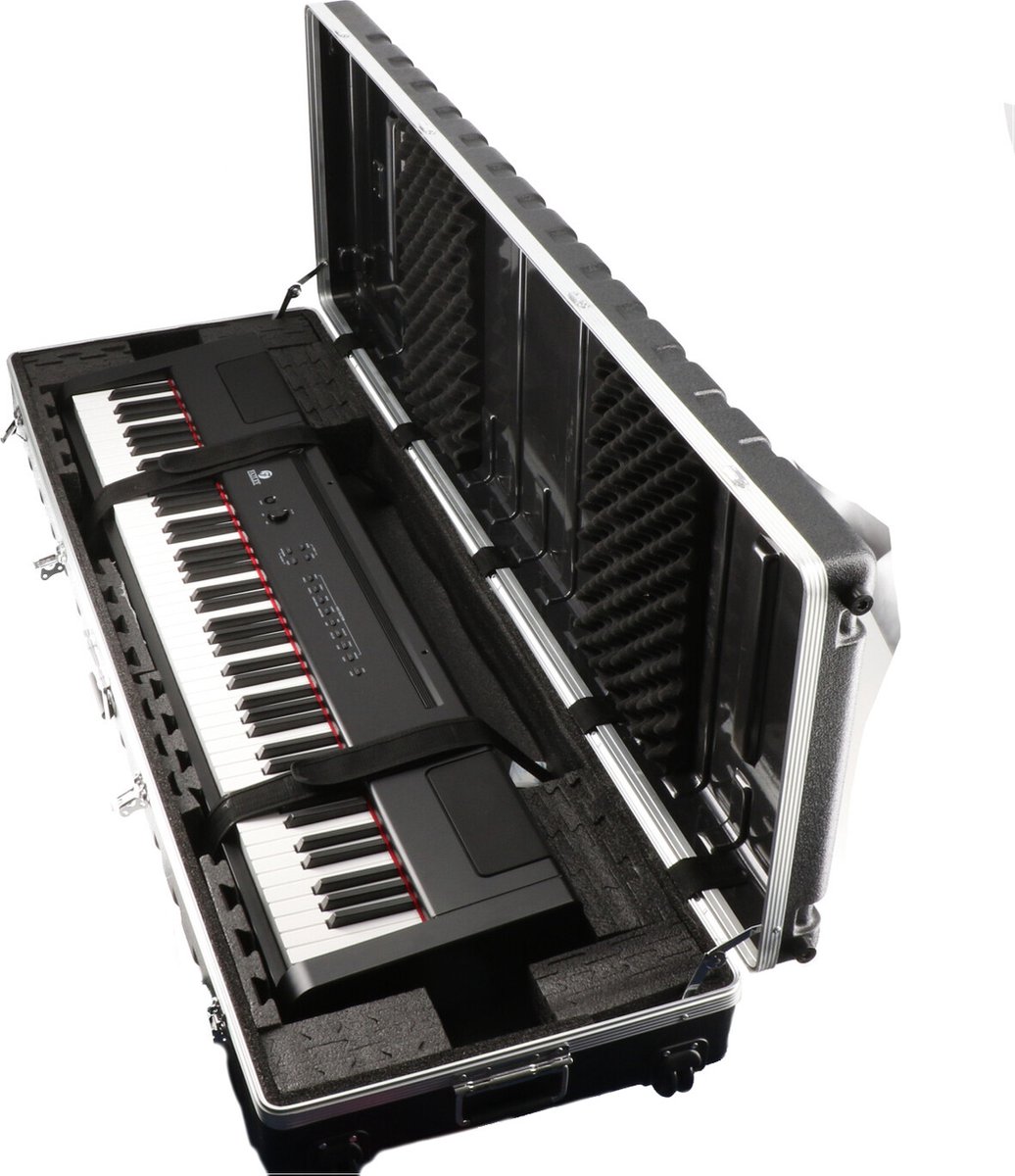 Keyboardkoffer 88 toetsen 150x43x16cm - Fazley Protecc 88BK