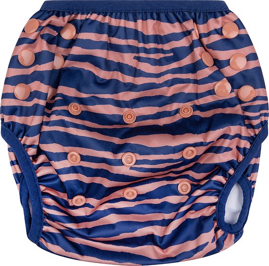 Swim Essentials - zwemluier - 0-3 Jaar - Oranje Blauw - Gestreept - verstelbaar — afbeelding 4
