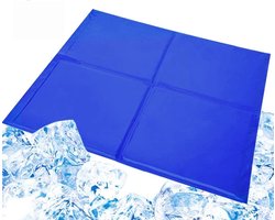 Koelmat voor honden en katten, huisdieren, drukgeactiveerde, zelfkoelende gelmat voor kennels, kisten en bedden, ideaal voor thuis en op reis, XL 96 x 81 cm