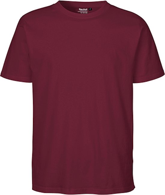 Fairtrade Unisex T-Shirt met korte mouwen Bordeaux - XS