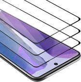 Cadorabo 3x Screenprotector geschikt voor Samsung Galaxy S20 Volledig scherm pantserfolie Beschermfolie in TRANSPARANT met ZWART - Getemperd (Tempered) Display beschermend glas in 9H hardheid met 3D Touch