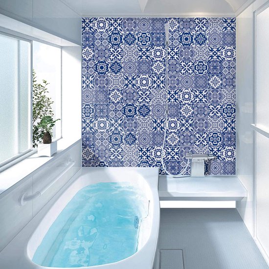 Ulticool Décoration Stickers carrelages - Nederland Blauw Wit - 15x15 cm - 15 pièces