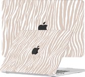 Lunso - Geschikt voor MacBook Air 15 inch (2023) - cover hoes - Wild Latte - Vereist model A2941