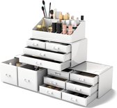 Make-uporganizer, opbergdoos voor cosmetica, met 12 laden, in 4 lagen