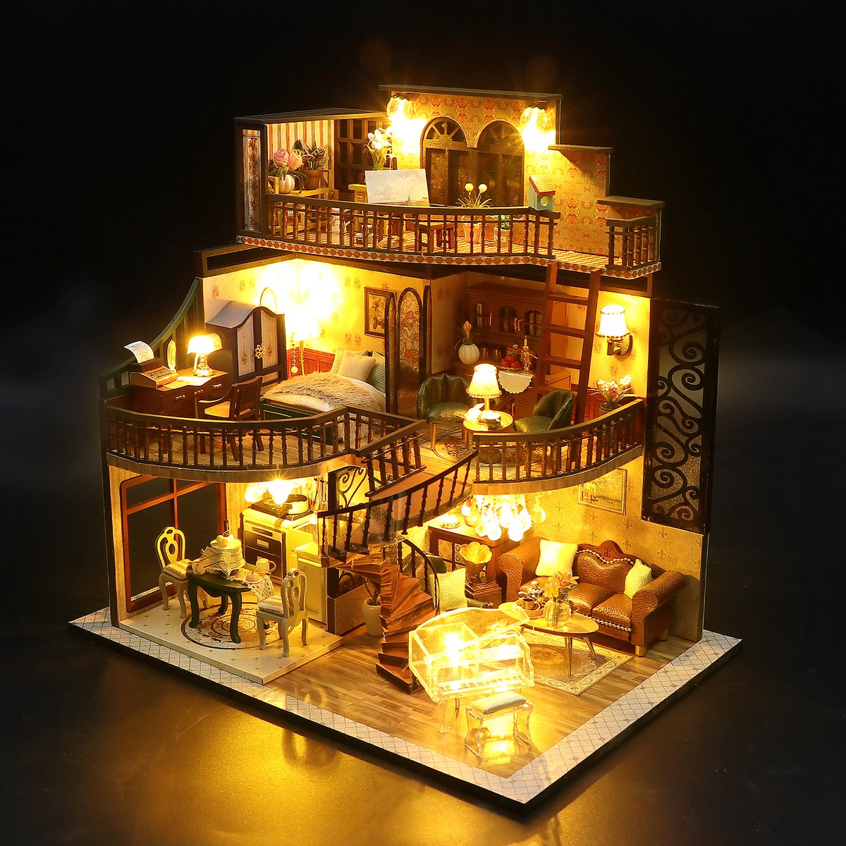 Hongda DIY Miniature Houses - Maquette - Modélisme en bois - Pour