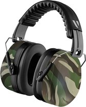 Protection auditive Adultes - Protection Oreille Jardinage - Protecteurs auditifs Bricolage - 32dB - 12+ ans - Camouflage Vert - V- Fort