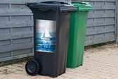 Container sticker Schilderij - Olieverf - Boot - Water - 40x60 cm - Kliko sticker