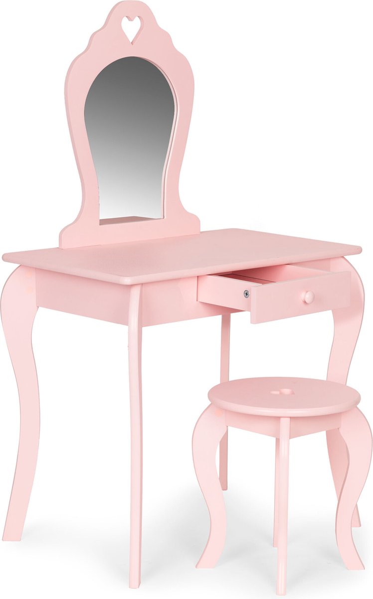 Kaptafel kind - 65x43x110 cm - hout - roze