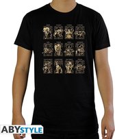 SAINT SEIYA - Tshirt "12 Golden Saints" man SS black - basic