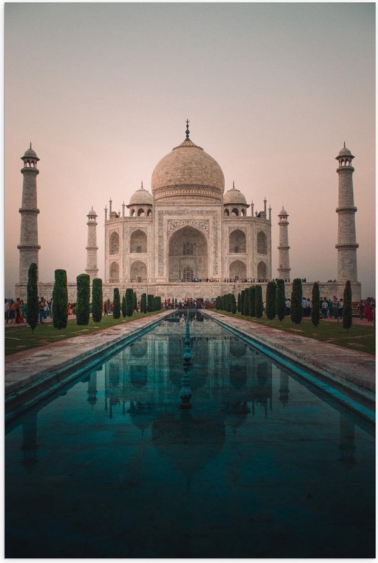 Poster – Moskee Taj Mahal  - 80x120cm Foto op Posterpapier