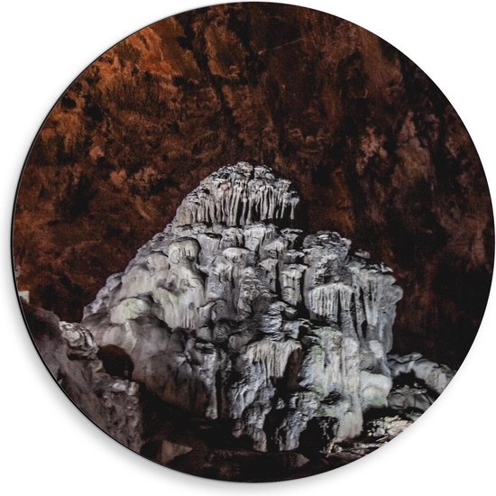 Dibond Wandcirkel - Parque Nacional Grutas de Cacahuamilpa - Mexico - 50x50cm Foto op Aluminium Wandcirkel (met ophangsysteem)